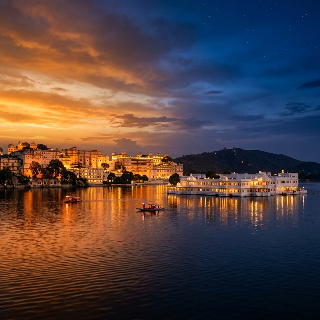 Luxury Rajasthan Heritage Lake Palace Background